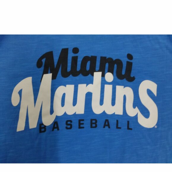Miami Marlins New Era Front Twist Top T-Shirt **STAIN BY LOGO** - Picture 9 of 14